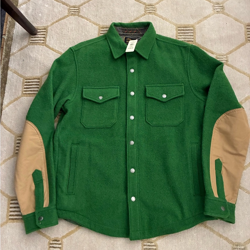 Todd Snyder Green and Tan Shirt Jacket